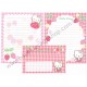 Ano 2007. Conjunto de Papel de Carta Hello Kitty Morangos Sanrio