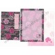 Ano 2008. Conjunto de Papel de Carta Hello Kitty Rosas (BLK) Sanrio
