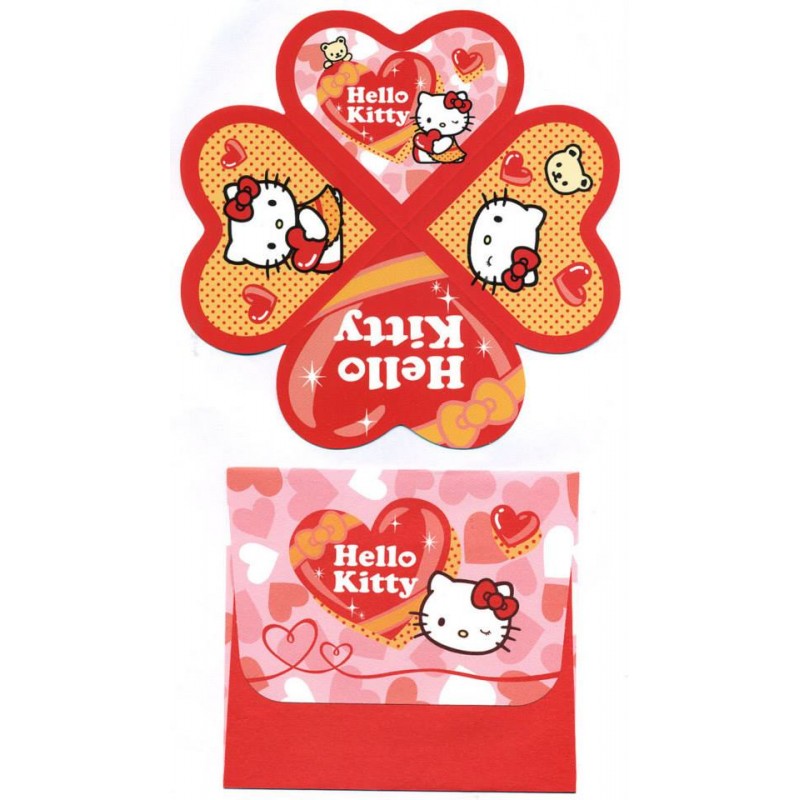 Ano 2007. Cartão Hello Kitty Valentines Sanrio
