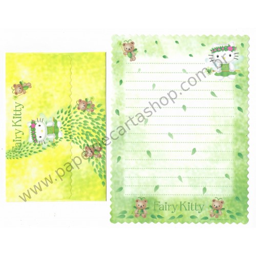 Ano 2000. Conjunto de Papel de Carta Hello Kitty Fairy Kitty C1 Sanrio