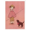 Cartão Postal Ava & the dog - Belle & Boo