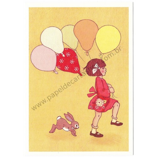Cartão Postal Balloon - Belle & Boo