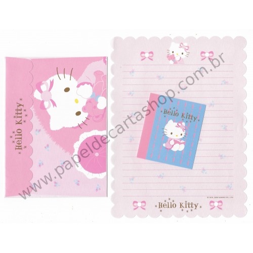 Ano 2006. Conjunto de Papel de Carta Hello Kitty Kt Bear - Sanrio