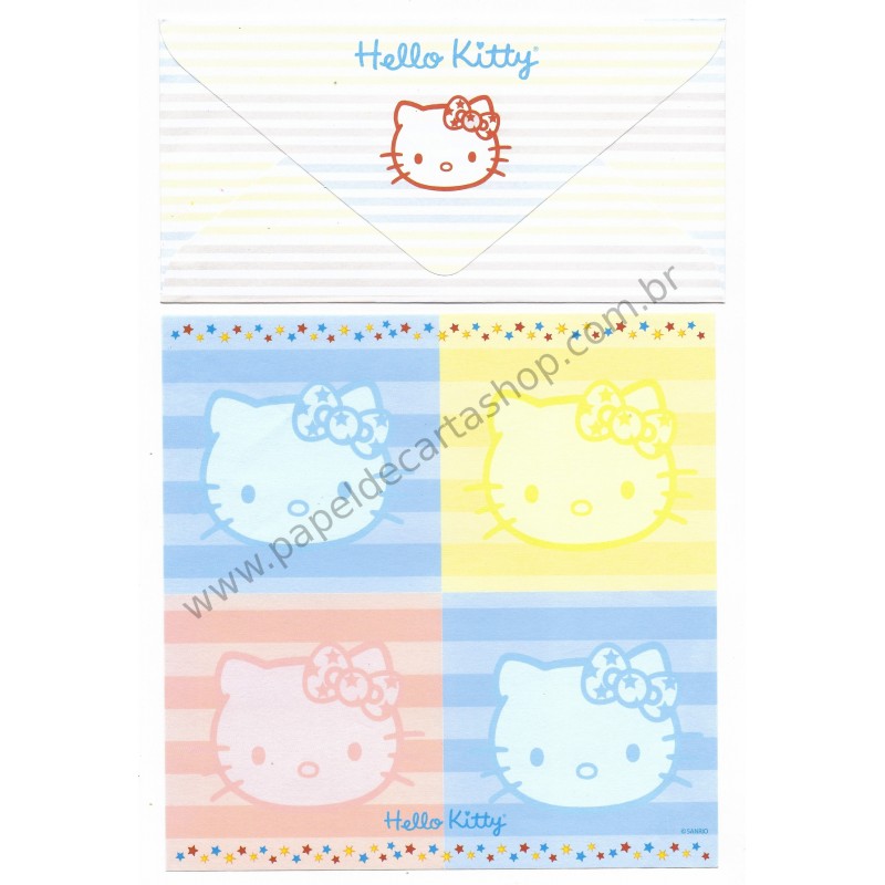 Conjunto de Papel de Carta Hello Kitty Grafons CAZ M - Sanrio
