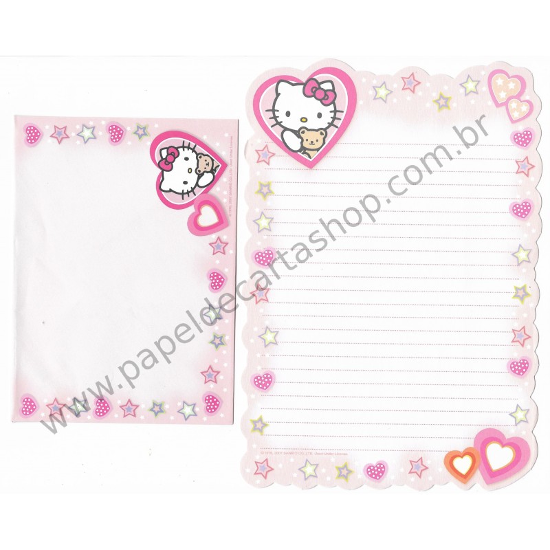 Conjunto de Papel de Carta Hello Kitty Grafons Gifts CLA - Sanrio