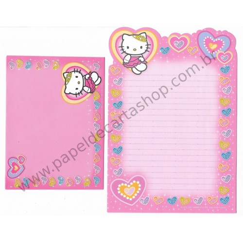 Conjunto de Papel de Carta Hello Kitty Grafons Gifts CRS - Sanrio