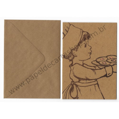 Cartão com Envelope Cookie - Belle & Boo