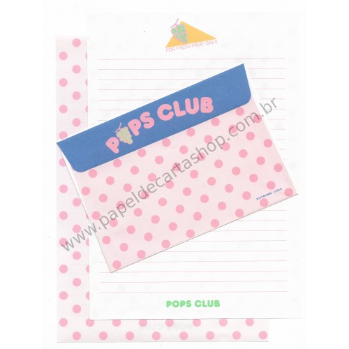 Conjunto de Papel de Carta Antigo Pops Club Grapes