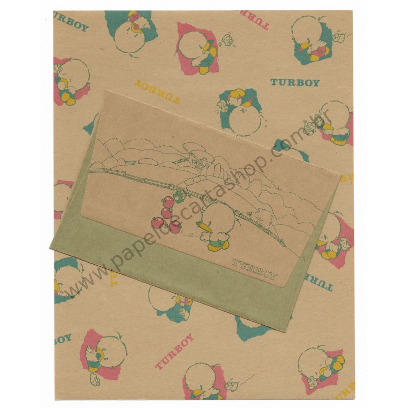 Conjunto de Papel de Carta Antigo (Vintage) Turboy CRA - Tombow Sugar