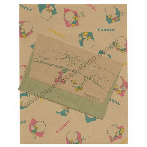 Conjunto de Papel de Carta Antigo (Vintage) Turboy CRA - Tombow Sugar