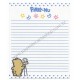 Papel de Carta AVULSO Antigo (Vintage) Pinny-Mu Blue San-X