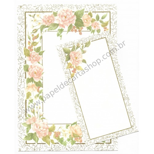 Conjunto de Papel de Carta Antigo (Vintage) Roses