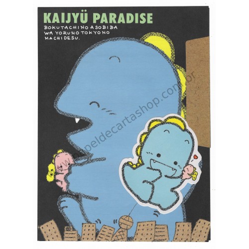 Conjunto de Papel de Carta Antigo (Vintage) Kaijyu Paradise CBL San-X Japan