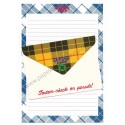 Conjunto de Papel de Carta Antigo (Vintage) Tartan Club