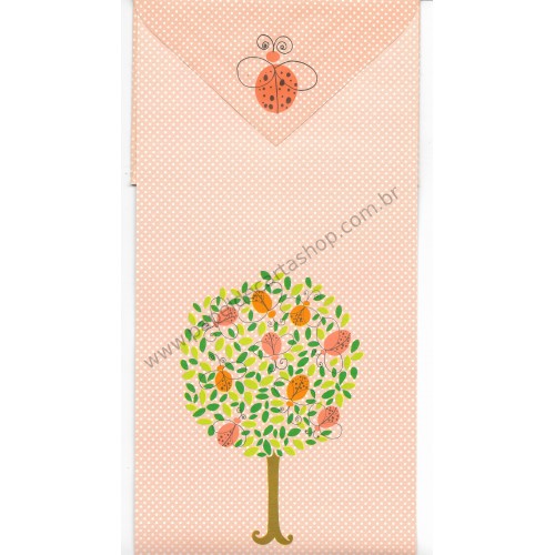 Conjunto de Papel de Carta Antigo Importado Orange Tree