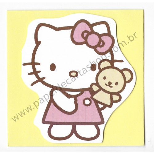 Mini Cartão Hello Kitty Yellow 1 - Sanrio