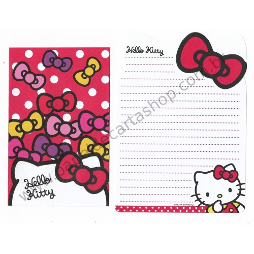 Ano 2013. Kit 2 Mini Papéis de Carta Hello Kitty Sanrio