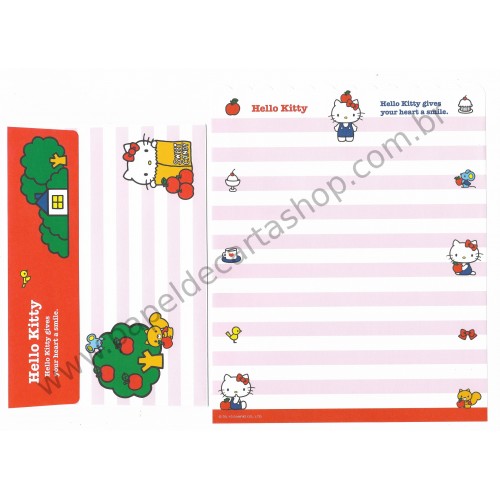 Ano 2013. Kit 2 Conjuntos de Papel de Carta Hello Kitty DC CVM Sanrio