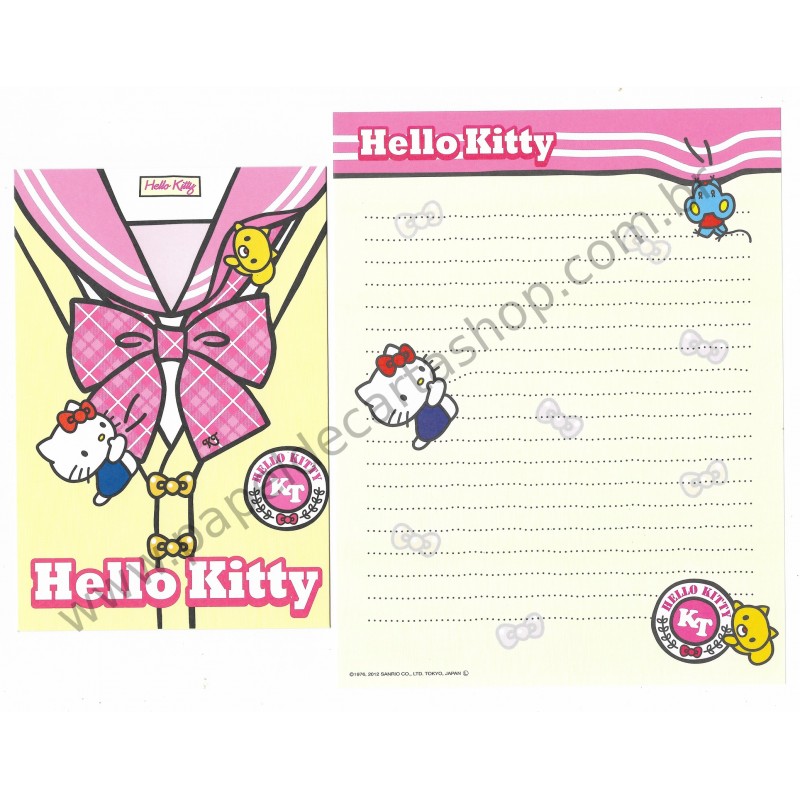 Ano 2012. Kit 2 Conjuntos de Papel de Carta Hello Kitty HK1 Sanrio