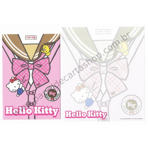 Ano 2012. Kit 2 Conjuntos de Papel de Carta Hello Kitty HK1 Sanrio