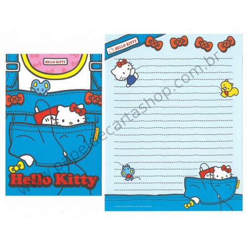 Ano 2012. Kit 2 Conjuntos de Papel de Carta Hello Kitty HK3 Sanrio