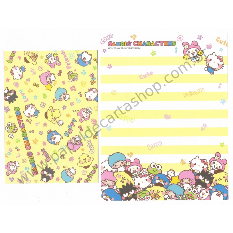 Ano 2014. Conjuntos de Papel de Carta Sanrio Characters 2 Sanrio