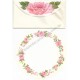 Conjunto de Papel de Carta Antigo Importado Round Rose Garden