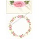 Conjunto de Papel de Carta Antigo Importado Round Rose Garden