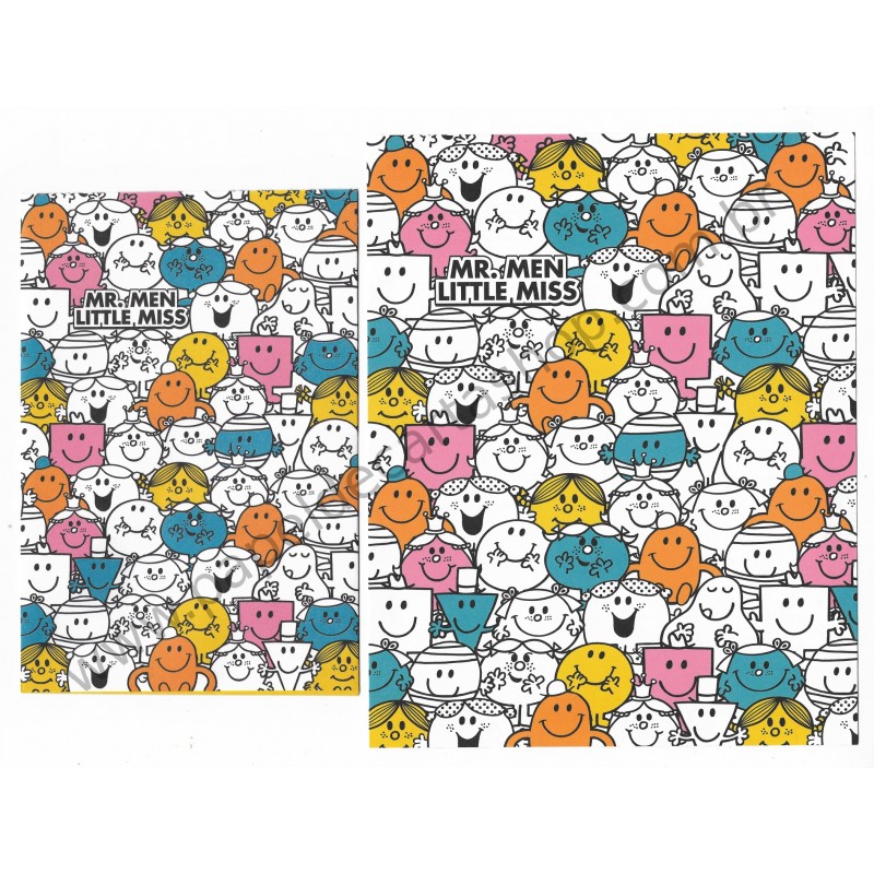 Ano 2015. Conjunto de Papel de Carta Mr. Men Little Miss Sanrio