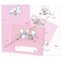 Ano 2000. Conjunto de Papel de Carta Nya*Ni*Nyu*Nye*Nyon Sanrio