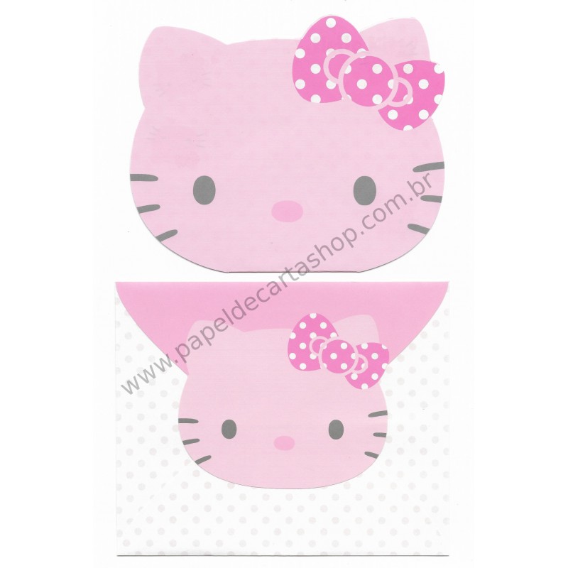 Ano 2010. Conjunto de Papel de Carta Hello Kitty DC1 Sanrio