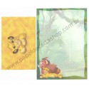 Conjunto de Papel de Carta ANTIGO Personagens Disney Lion King CVD