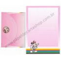 Conjunto de Papel de Carta ANTIGO Personagens Disney Minnie Tennis