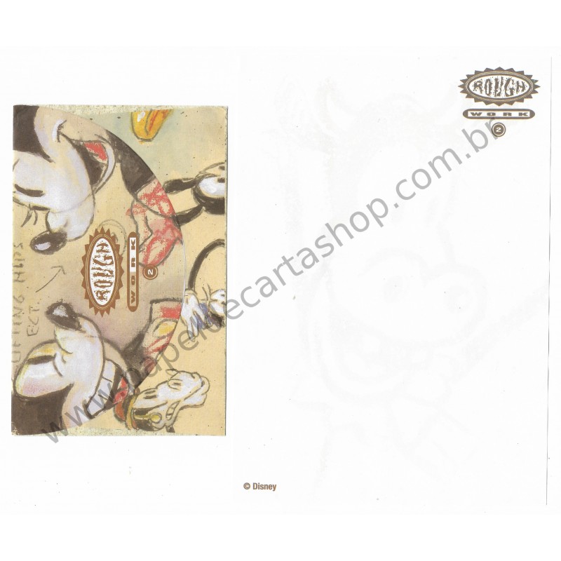 Conjunto de Papel de Carta ANTIGO Personagens Disney Rough Work 2