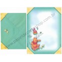 Conjunto de Papel de Carta ANTIGO Personagens Disney Pooh Lizzy Card
