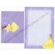 Conjunto de Papel de Carta ANTIGO Personagens Disney Princesas Bella