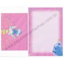 Conjunto de Papel de Carta ANTIGO Personagens Disney Princesas Cinderella