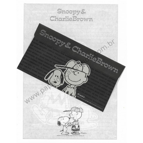 Conjunto de Papel de Carta Snoopy CDA Antigo (Vintage) Hallmark