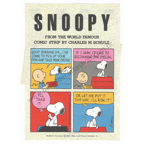 Conjunto de Papel de Carta Snoopy Take it Antigo (Vintage) Hallmark