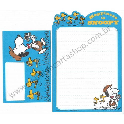 Conjunto de Papel de Carta Snoopy Happiness Vintage Peanuts