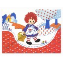 Ano 1975. Postalete ANTIGO Importado Raggedy Ann - The Bobbs-Merrill Co