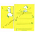 Conjunto de Papel de Carta Original Antigo Snoopy CVA Nihon Hallmark