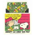 Conjunto de Papel de Carta Snoopy & Linus Van Pelt Antigo (Vintage) Peanuts