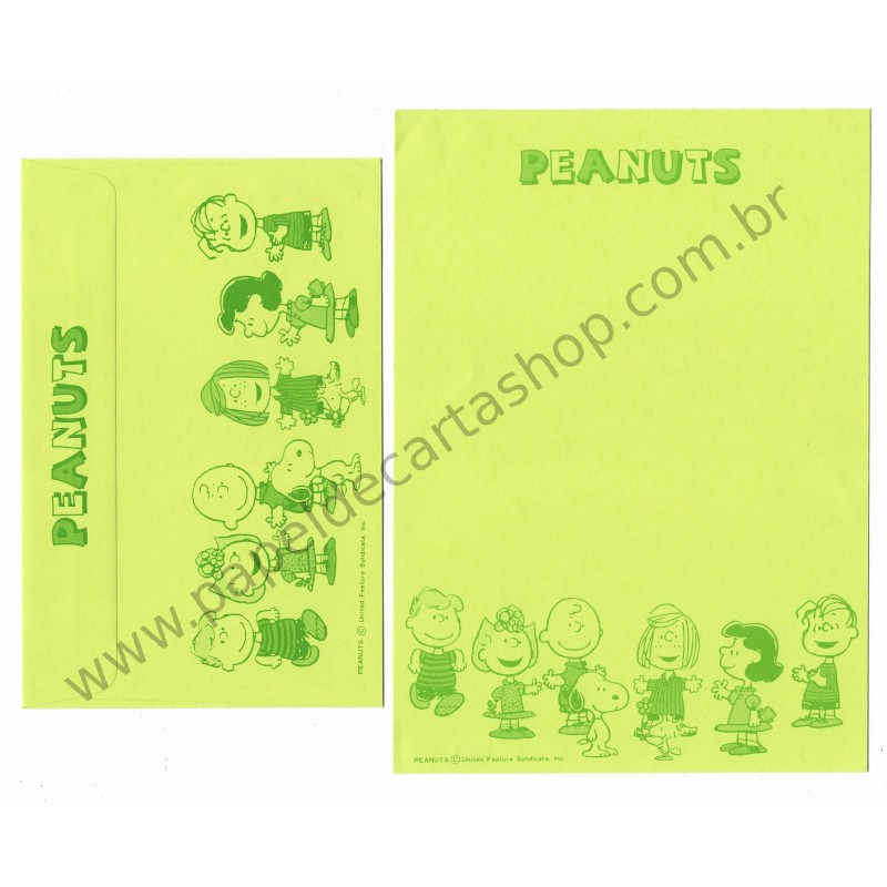 Conjunto de Papel de Carta Antigo (Vintage) Peanuts CLI Hallmark Japan