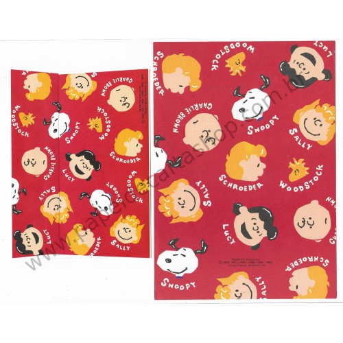 Conjunto de Papel de Carta Peanuts Characters CVM - Peanuts Hallmark Japan