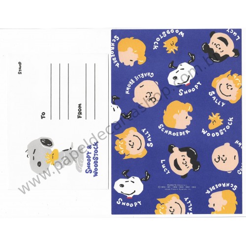 Conjunto de Papel de Carta Antigo Peanuts Snoopy CAZ Hallmark