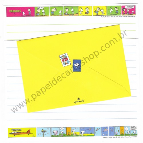 Kit 2 Conjuntos de Papel de Carta Peanuts CAM Antigo (Vintage) Hallmark