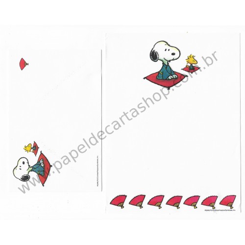 Conjunto de Papel de Carta Snoopy Tapete Antigo (Vintage) Peanuts