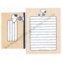 Conjunto de Papel de Carta Snoopy Kimono CLA Antigo (Vintage) Peanuts