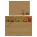 Conjunto de Papel de Carta Snoopy Craft Antigo Vintage Peanuts